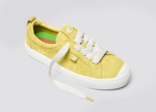 Carma Shoes OCA Low Yellow Hairy Suede
