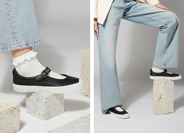 Carma Shoes OCA Mary Jane Black Napa Leather