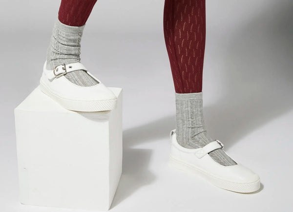 Carma Shoes OCA Mary Jane Warm White Leather