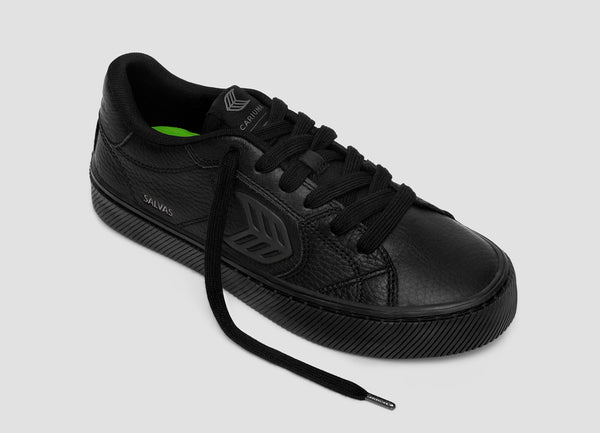 Carma Shoes SALVAS All Black Pebbled Leather