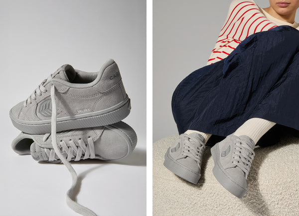 Carma Shoes SALVAS All Light Grey Suede