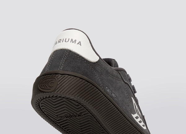 Carma Shoes SALVAS Dark Grey Teak Suede/Warm White