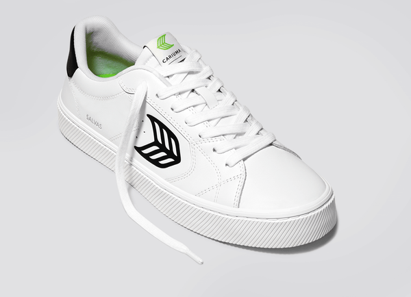 Carma Shoes SALVAS White Smooth Leather/Black