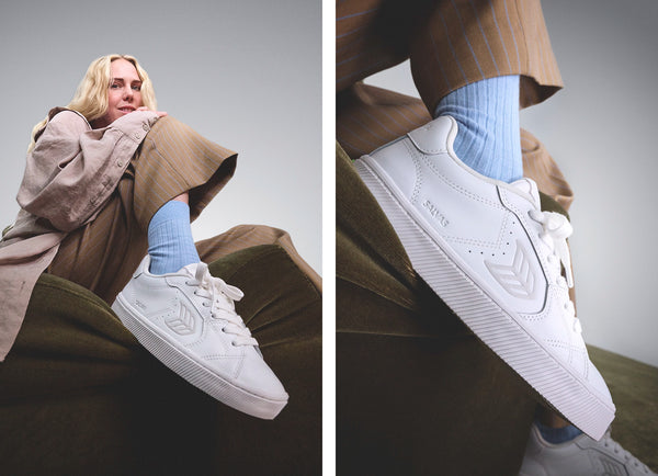 Carma Shoes SALVAS White Smooth Leather/Ice