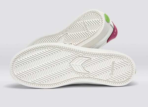 Carma Shoes SALVAS White Smooth Leather/Jazzy Pink