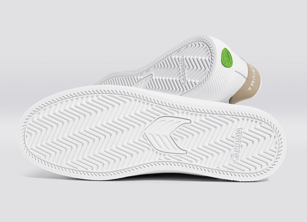 Carma Shoes SALVAS White Smooth Leather/Sand