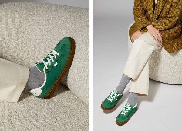 Carma Shoes TOCA Green Gum Nylon & Suede