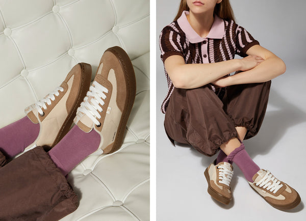 Carma Shoes TOCA Light Cream Gum Nylon & Suede