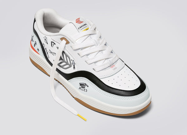 Carma Shoes UBA White Leather/Bart Simpson