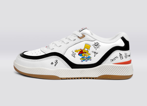 carma shoes UBA White Leather/Bart Simpson
