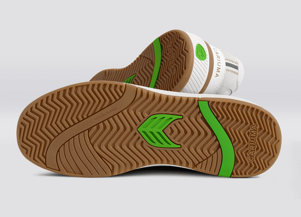 Carma Shoes UBA White Leather/Gum & Ice