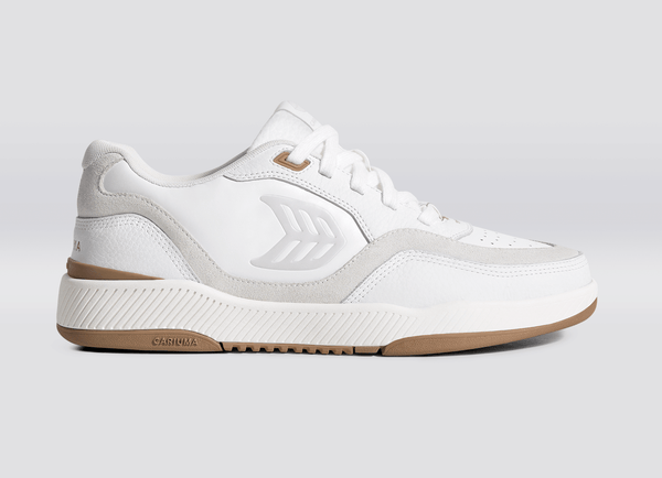 carma shoes UBA White Leather/Gum & Ice