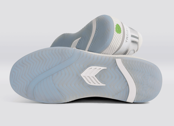 Carma Shoes UBA White Leather/Metallic Silver & Ice