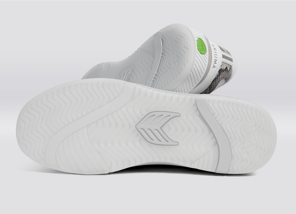 Carma Shoes UBA White Leather/Snake Print & Ice