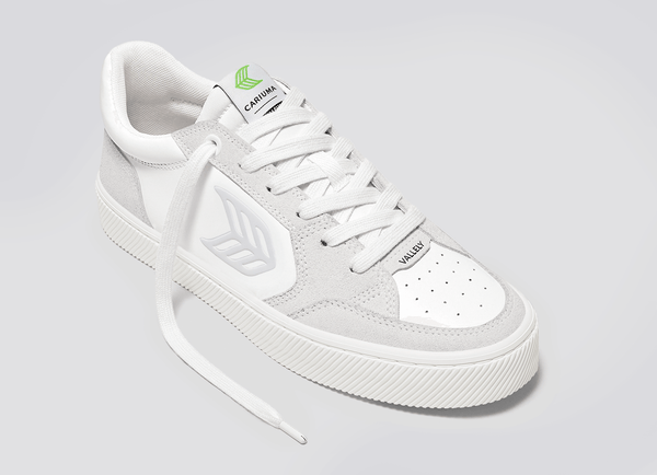 Carma Shoes VALLELY White Leather & Suede/Ice