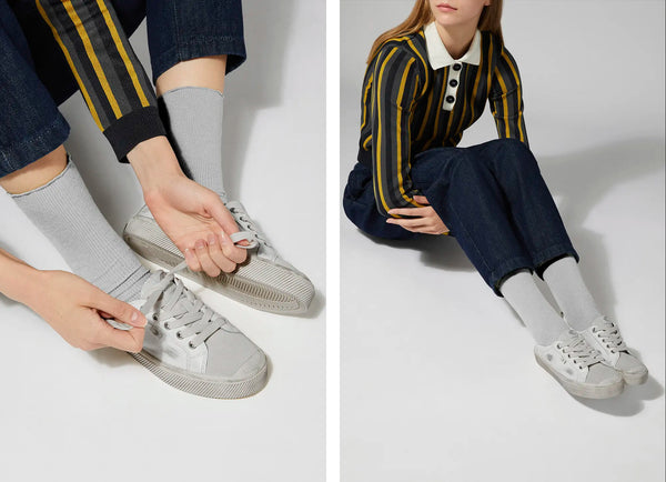 Carma Shoes OCA Low Warm White Vintage Soft Grain Leather & Suede