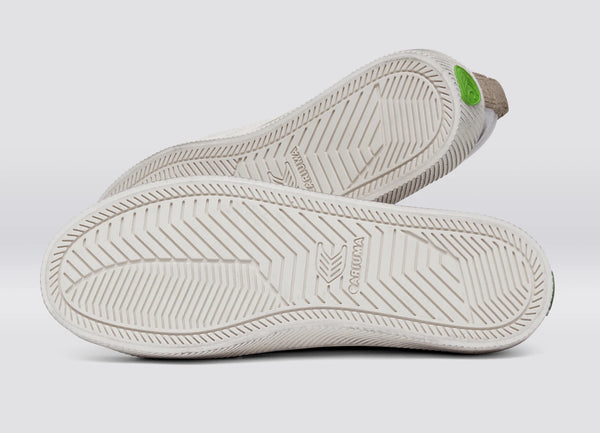 Carma Shoes OCA Low Warm White Vintage Soft Grain Leather & Suede