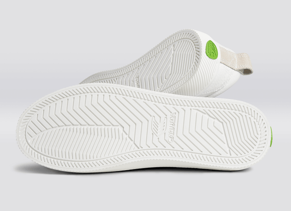 Carma Shoes OCA Low White Pebbled Leather/Off-White Vintage Suede