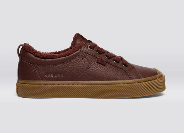 carma shoes OCA THERMA Low Brown Gum Pebbled Leather
