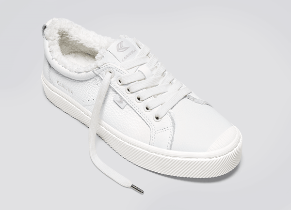 Carma Shoes OCA THERMA Low Therma White Pebbled Leather