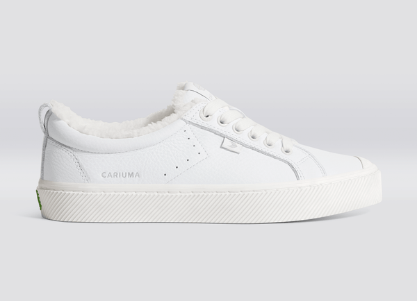 carma shoes OCA THERMA Low Therma White Pebbled Leather