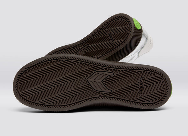 Carma Shoes SALVAS Silver Teak Metallic Leather/Off-White