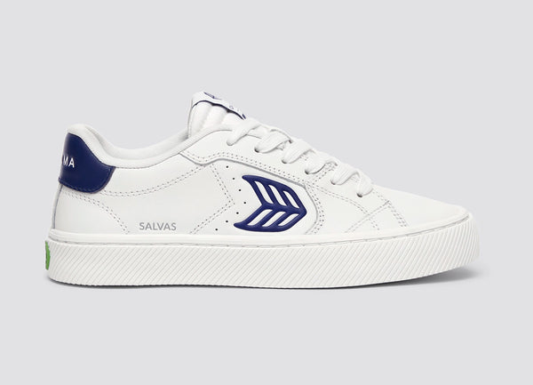 carma shoes SALVAS White Smooth Leather/Bright Navy