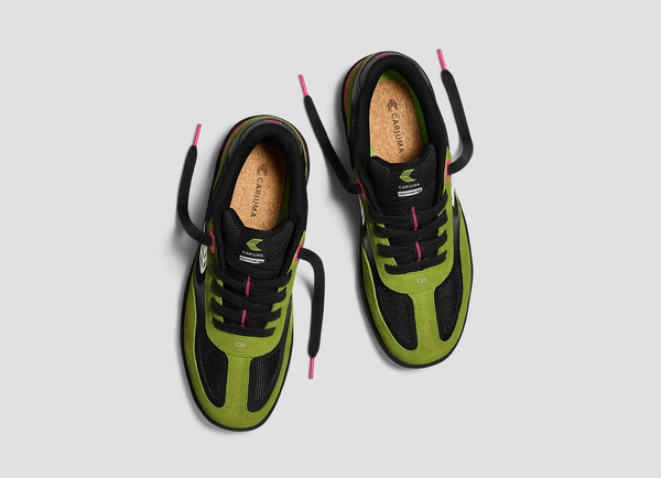 Carma Shoes Skategoat C25 Pro Black & Lime Green/Pink & Ivory