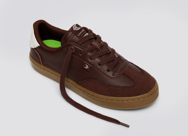 Carma Shoes TOCA Brown Gum Soft Grain Leather & Suede