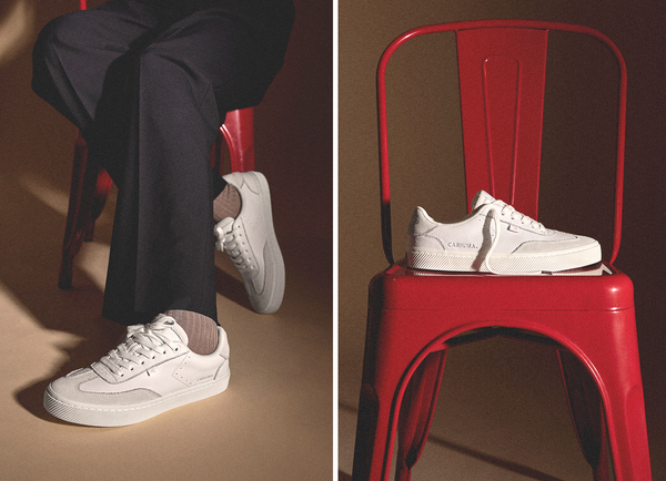 Carma Shoes TOCA White Pebbled Leather & Suede/Off-White Vintage & Metallic Gold