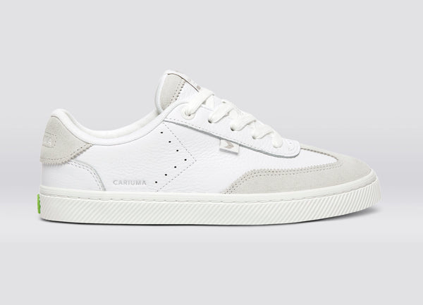 carma shoes TOCA White Pebbled Leather & Suede/Smoke White