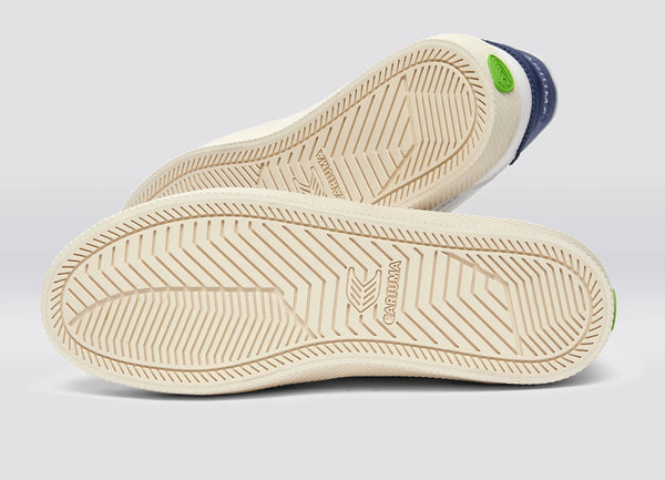 Carma Shoes TOCA White & Smoke White/Marine Blue Soft Grain Leather & Suede