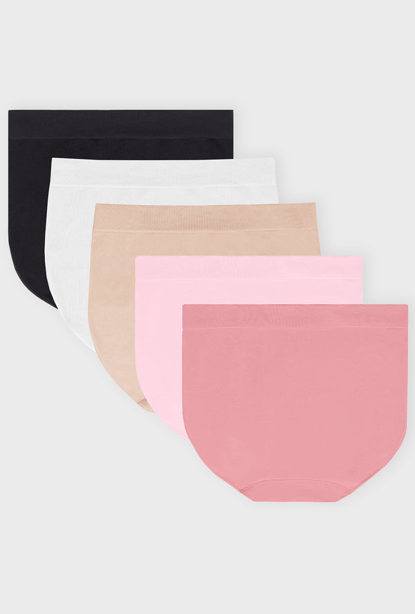 Carole Hochman 5pk Seamless Brief - Neutral Multi