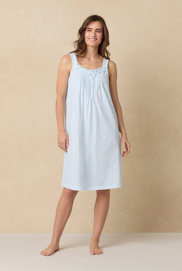 Carole Hochman Blue Shells Cotton Waltz Nightgown
