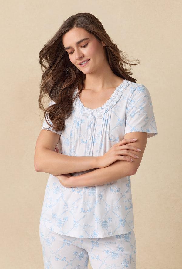 Carole Hochman Palm Beach Cotton Capri Pajama Set