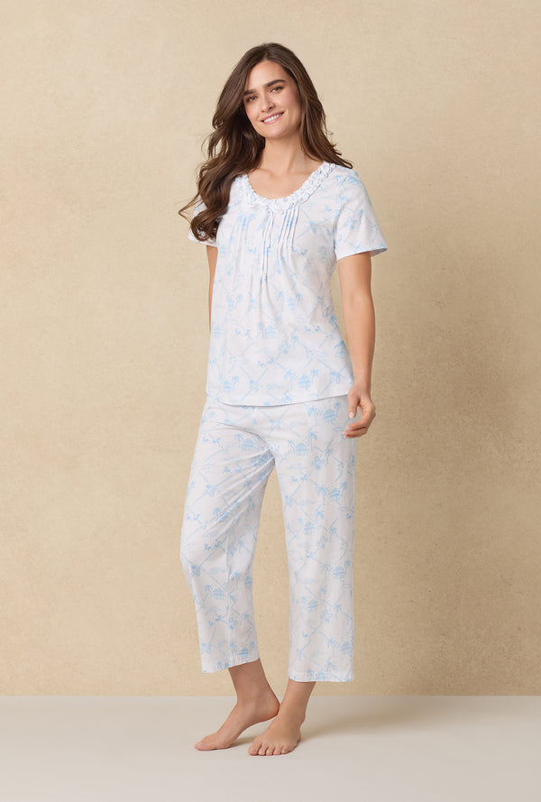 Carole Hochman Palm Beach Cotton Capri Pajama Set