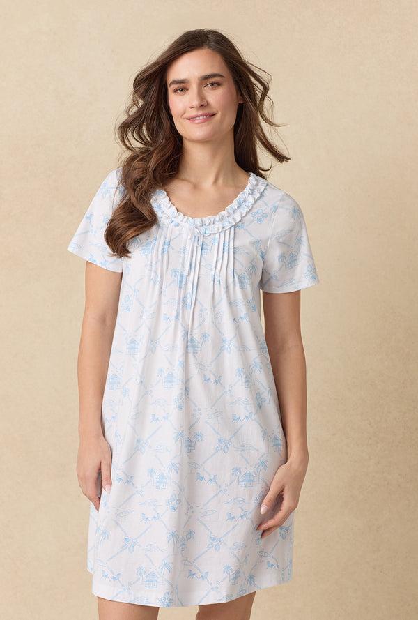 Carole Hochman Palm Beach Cotton Short Nightgown