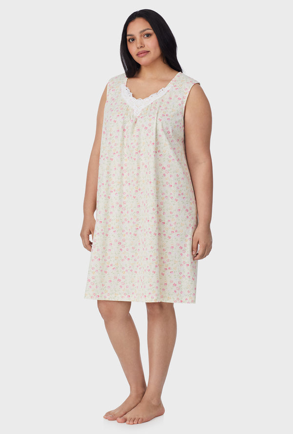 Carole Hochman Spring Ditsy Cotton Short Nightgown