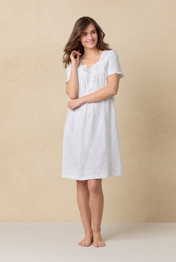 carole Hochman Viney Floral Cotton Waltz Nightgown