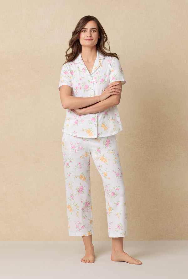 Carole Hochman Cottage Garden Cotton Capri Pajama Set
