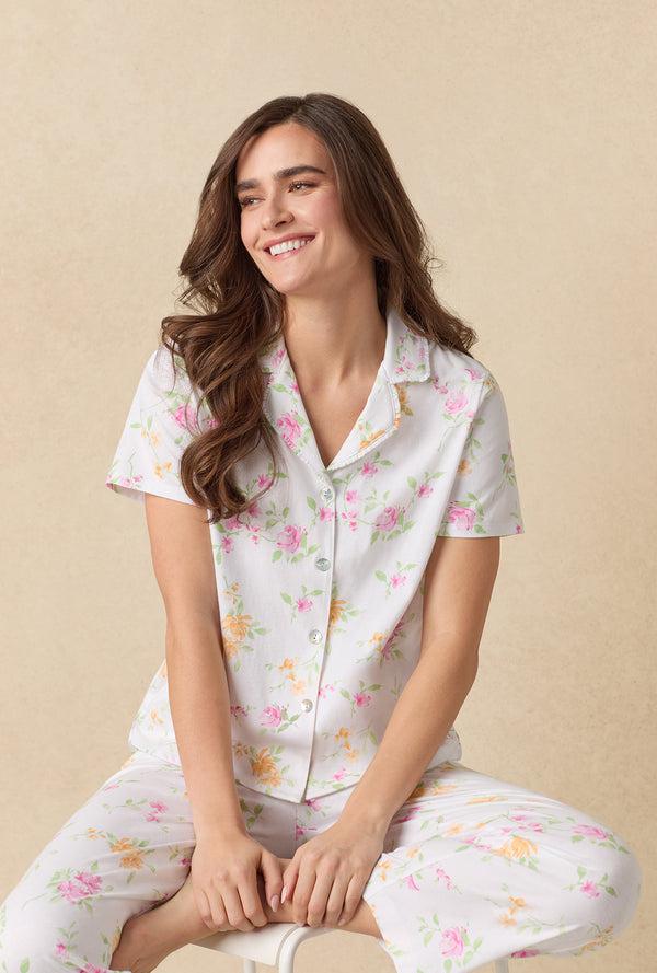 Carole Hochman Cottage Garden Cotton Capri Pajama Set