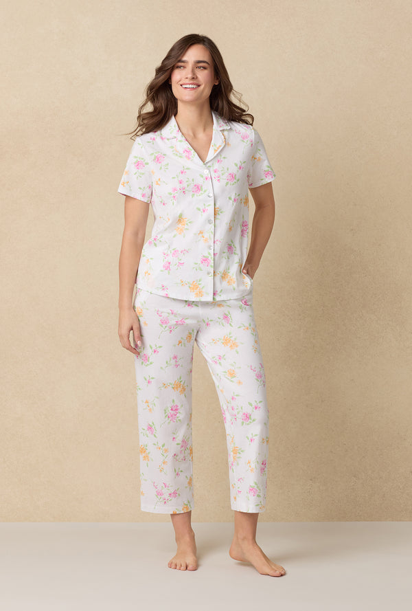 carole hochman Cottage Garden Cotton Capri Pajama Set