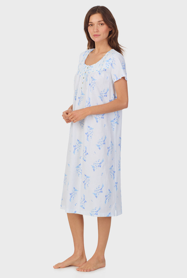 Carole Hochman Floral Stripe Cotton Waltz Nightgown