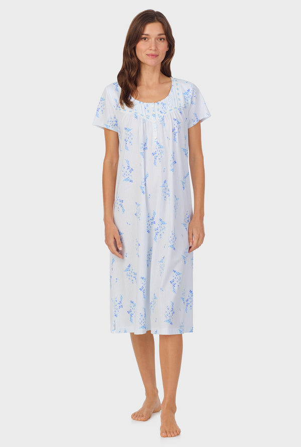 carole hochman Floral Stripe Cotton Waltz Nightgown