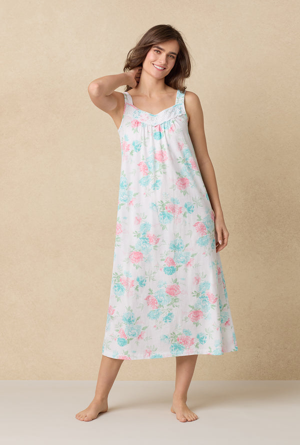 Carole Hochman Precious Peony Cotton Ballet Nightgown