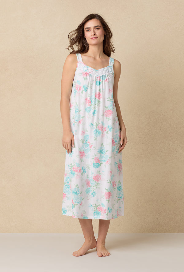 carole hochman Precious Peony Cotton Ballet Nightgown