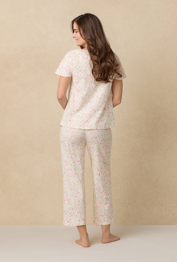 Carole Hochman Spring Ditsy Cotton Capri Pajama Set