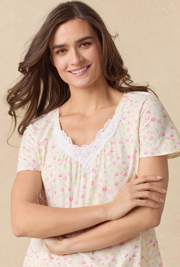 Carole Hochman Spring Ditsy Cotton Capri Pajama Set