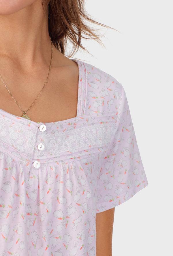 Carole Hochman Sweet Bunny Cap Sleeve Cotton Waltz Nightgown