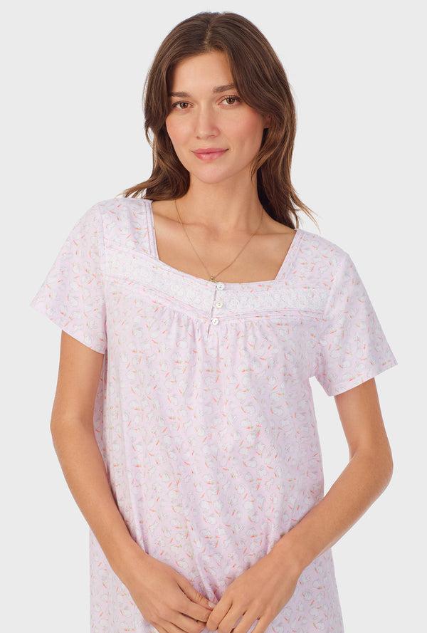 Carole Hochman Sweet Bunny Cap Sleeve Cotton Waltz Nightgown